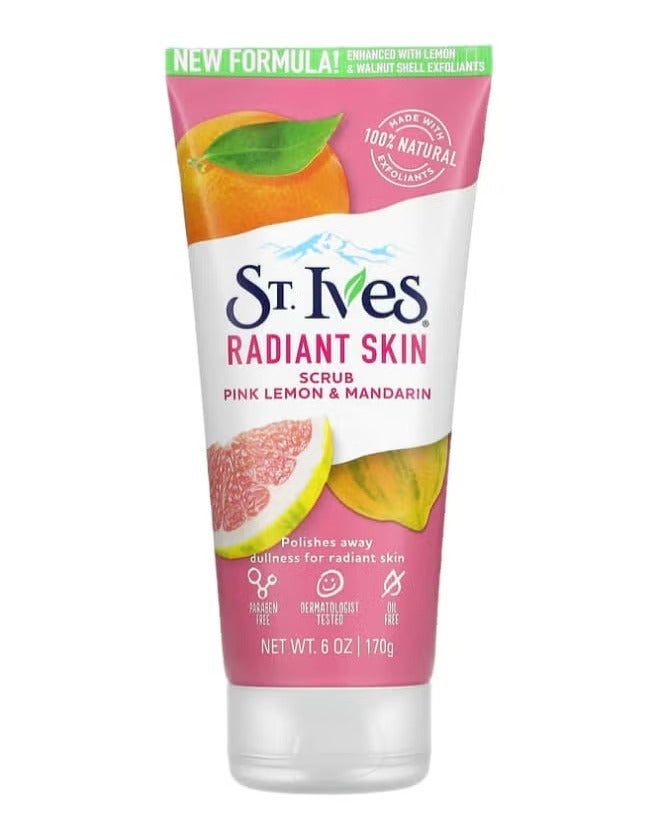 سانت آيفز سانت ايفز مقشر الوجه لبشرة متألقة بالليمون الوردي واليوسفي - 170 جم - Image 1